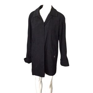 London Fog Women's Black Trench Coat size medium